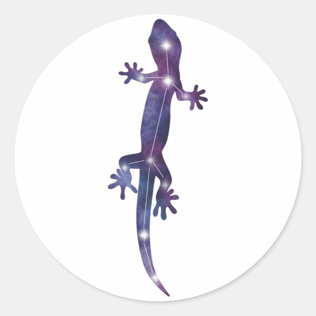 Rond Sticker Lizard Constellation (Devant)