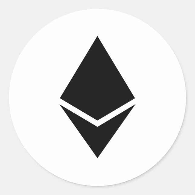 Rond Sticker logo noir Ethereum (Devant)