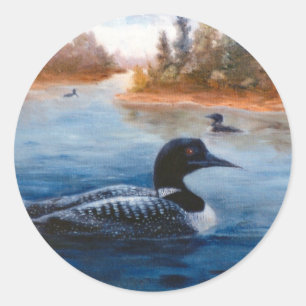 Rond Sticker Loon Lake