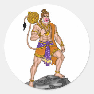 Rond Sticker Lord Hanuman