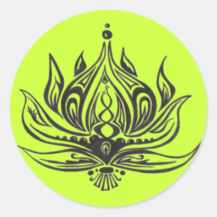 Rond Sticker LOTUS FLOWER