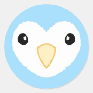 Rond Sticker Lovebird blanc