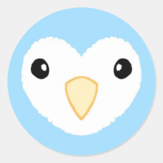Rond Sticker Lovebird blanc