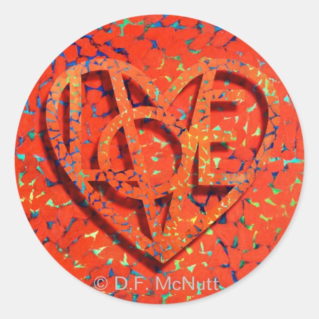 Rond Sticker Lover's Heart® (Devant)