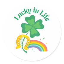 Sticker Lucky in Life Jour de la Saint Patrick