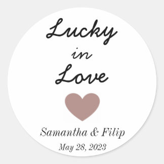 Rond Sticker Lucky in Love
