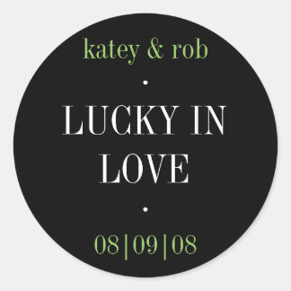 Rond Sticker Lucky in Love