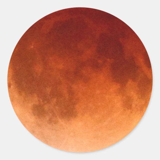 Rond Sticker Lune Lune Lune Éclipse Lune Lune Lune Tota (Devant)