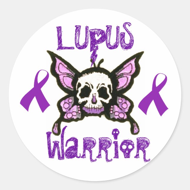 Rond Sticker Lupus Warrior (Devant)