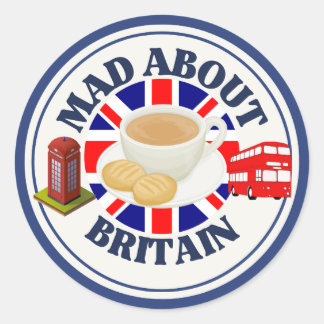 Rond Sticker Mad About Britain