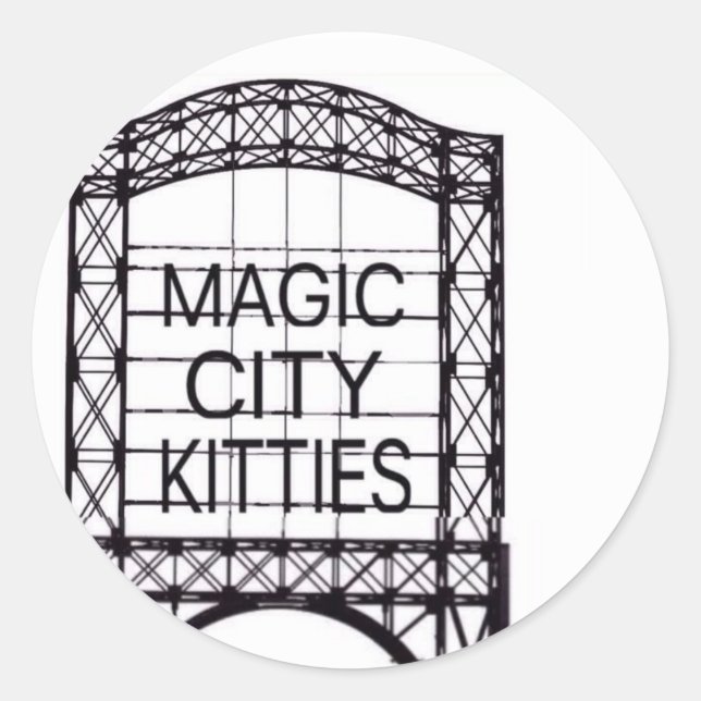 Rond Sticker Magic City Kitties (Devant)