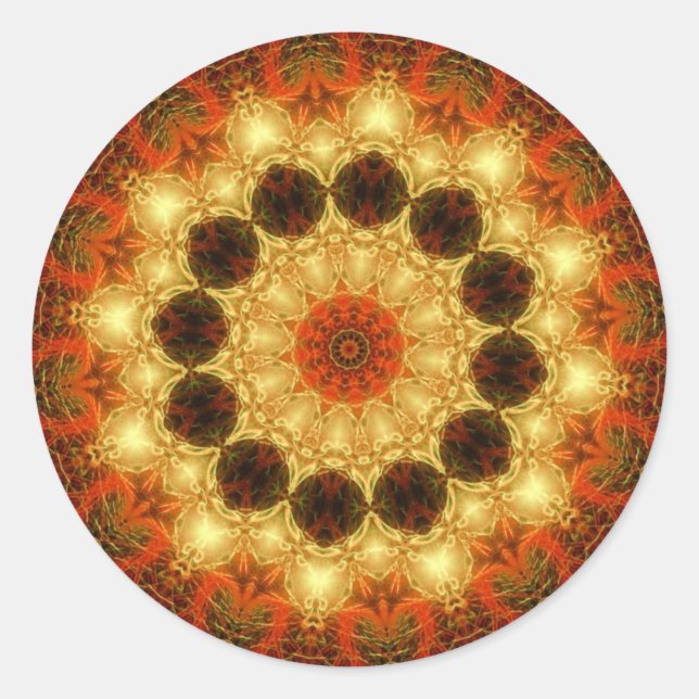 Rond Sticker magique d'amour d'or (Devant)