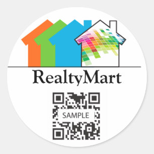 Rond Sticker Maison immobilière Modèle