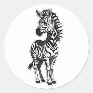 Rond Sticker Majestic Zebra