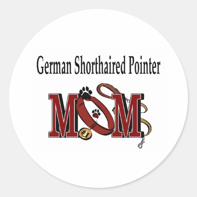 Rond Sticker maman pointeur germanique (Devant)