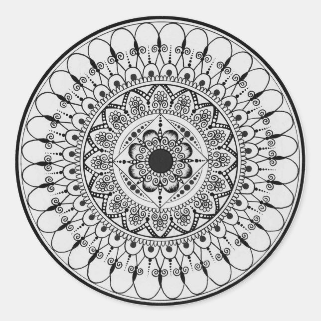 Rond Sticker Mandala (Devant)