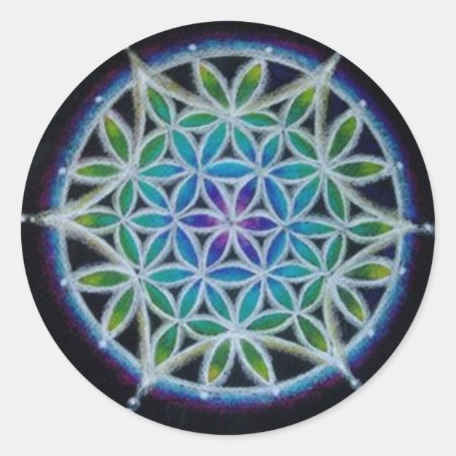 Rond Sticker Mandala Flower of Life (Devant)