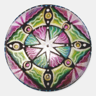 Rond Sticker Mandala Star Shine