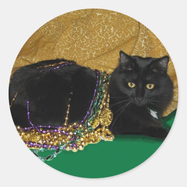 Rond Sticker Mardi Gras Star (Devant)