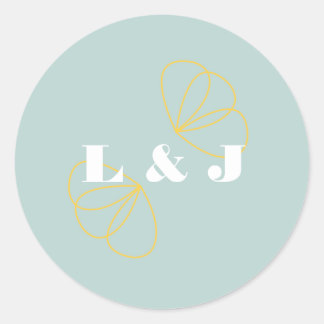 Rond Sticker Mariage d'amour infini