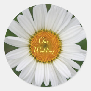 Rond Sticker Mariage de marguerite