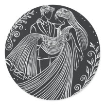 Sticker Mariage de mariée et de chambre de style t