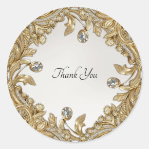Rond Sticker Mariage de sceau d'or décoratif