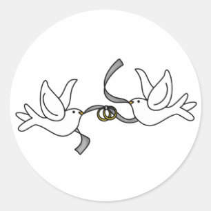 Rond Sticker mariage Doses avec anneaux