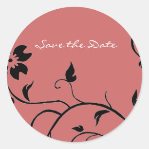 Rond Sticker Mariage floral