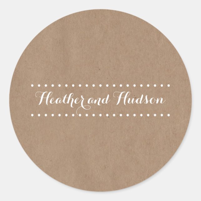 Rond Sticker Mariage Inspiré Carton (Devant)
