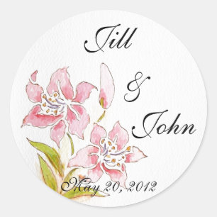 Rond Sticker Mariage Lilly Save Date