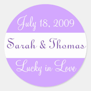 Rond Sticker Mariage "Lucky in Love"