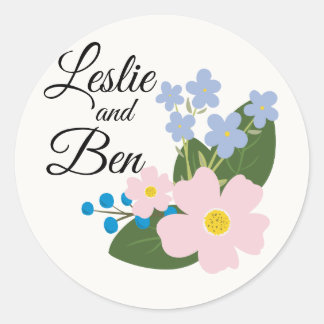 Rond Sticker Mariage personnalisable