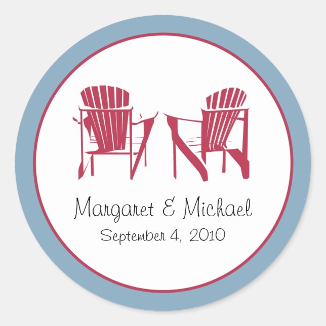 Rond Sticker mariage - Personnalisé (Devant)
