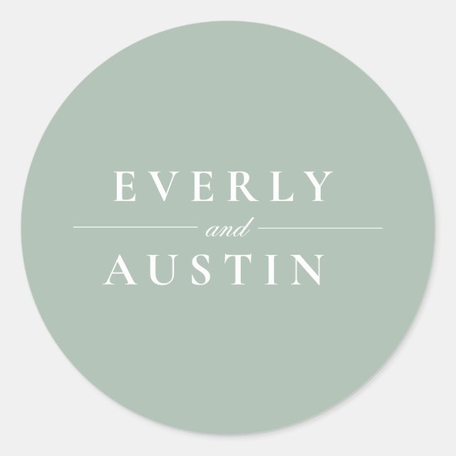 Rond Sticker Mariage verdoyant (Devant)