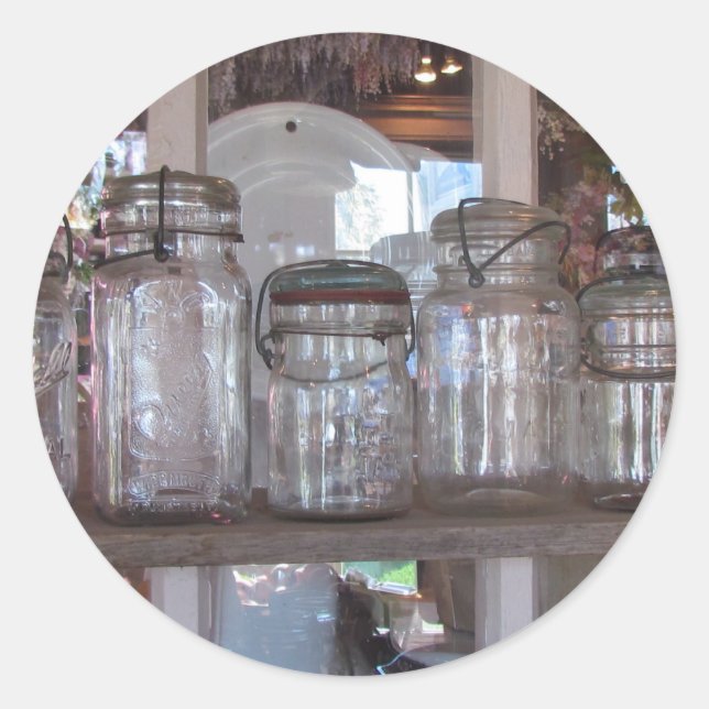 Rond Sticker Mason Jars (Devant)