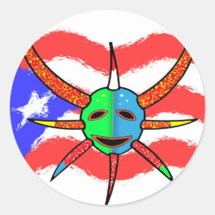 Rond Sticker masque vejigante