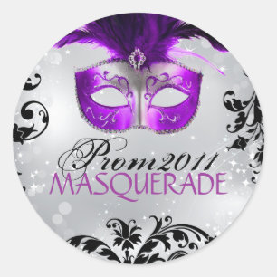 Rond Sticker Masquerade Classy
