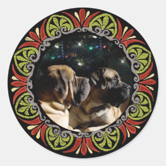 Rond Sticker Mastiff encadré