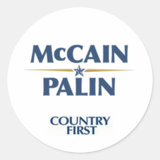 Rond Sticker Mccain/Palin