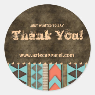 Rond Sticker Merci Aztec
