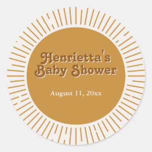 Rond Sticker Merci baby shower Voici Le Fils