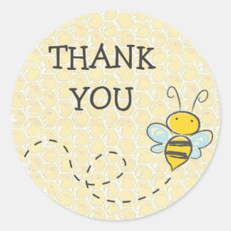 Rond Sticker Merci Bumble Bee