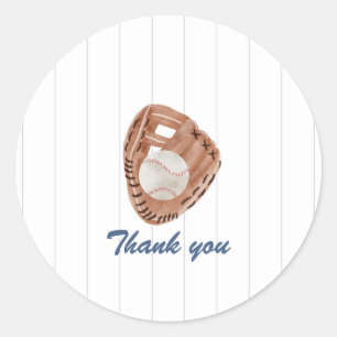 Rond Sticker Merci de baseball