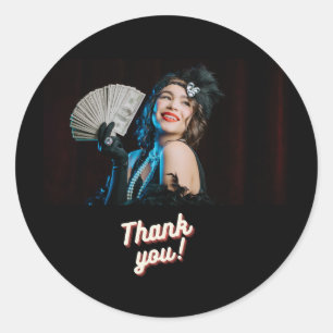 Rond Sticker Merci Fabulous Flapper