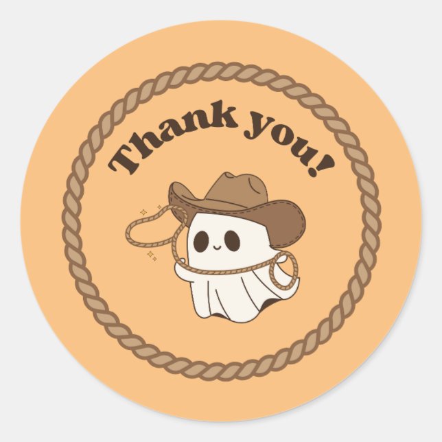 Rond Sticker Merci Ghoost "Not My First Rodeo" (Devant)