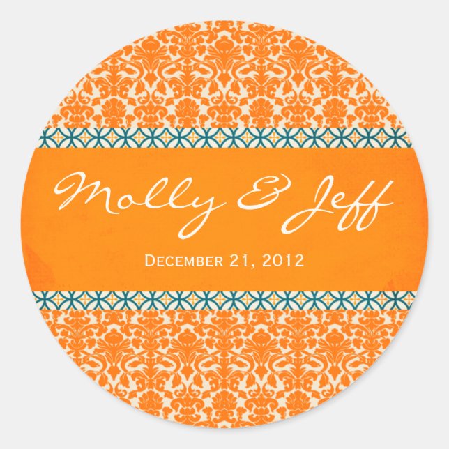 Rond Sticker Merci mariage (Devant)