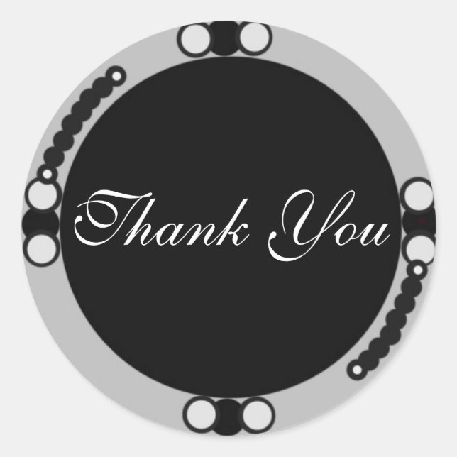 Rond Sticker Merci / Sceau d'enveloppe (Devant)