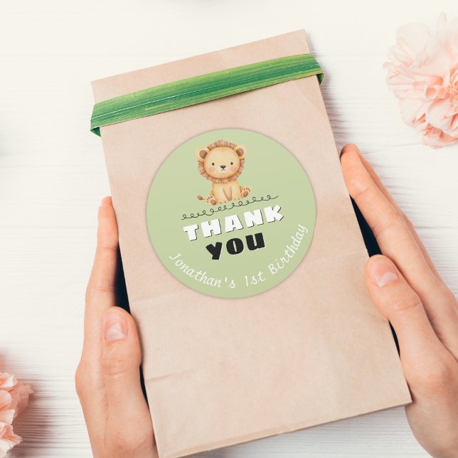 Rond Sticker Merci Wild One Birthday (Créateur téléchargé)