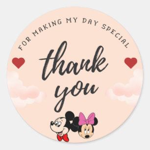 Rond Sticker Mickey Thankyou